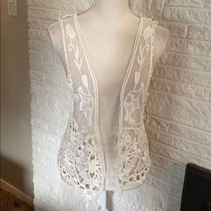Missa BoHo style crochet lace vest